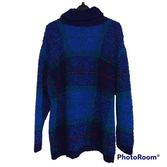 Hand Knit Mohair Blend Turtleneck Luxurious Jewel Tone Colors - Picture 3 of 3